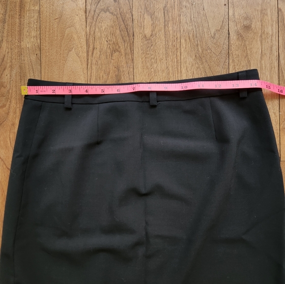 *Women's Theory Wool Blend Black Button-down Skirt Size 4 - Picture 6 of 6